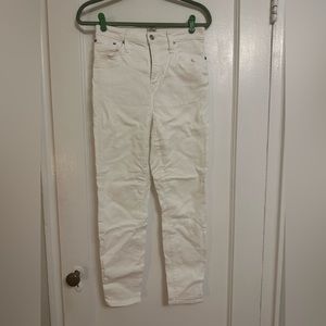 J. Crew skinny jeans, white denim, size 29